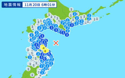 地震情報の画像