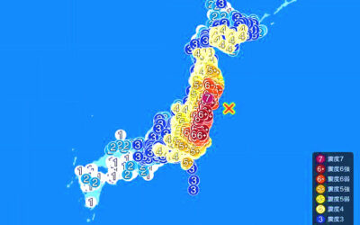 東日本大震災の地震情報