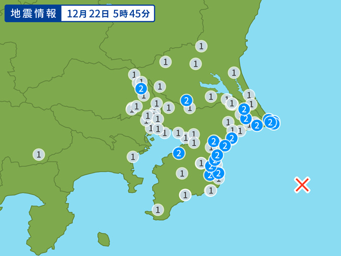 地震情報の画像