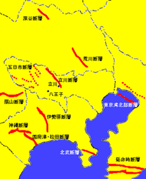 関東の断層帯の画像