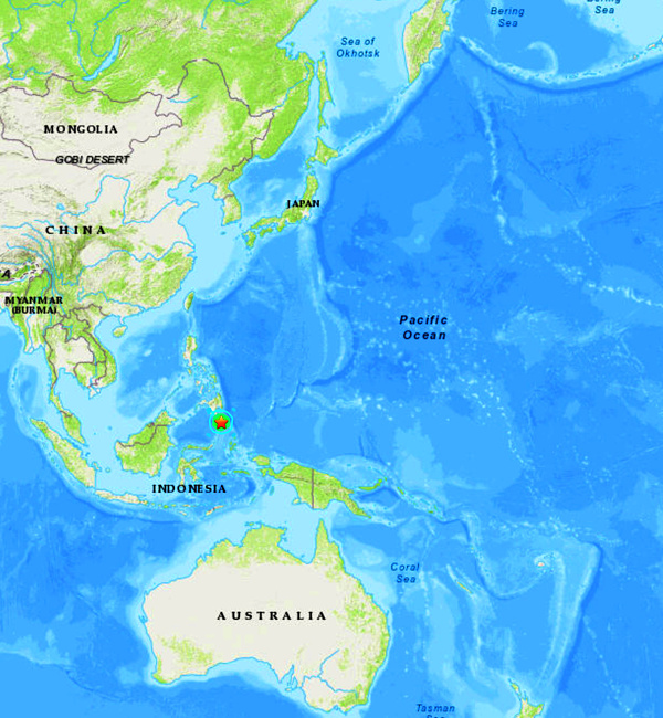 地震情報の画像