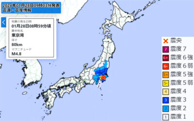 地震情報の画像