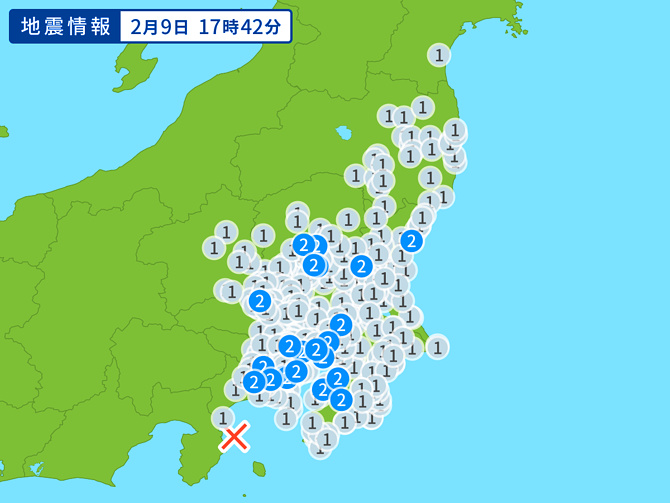 地震情報の画像
