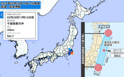 地震情報の画像