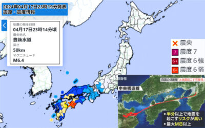 地震情報の画像