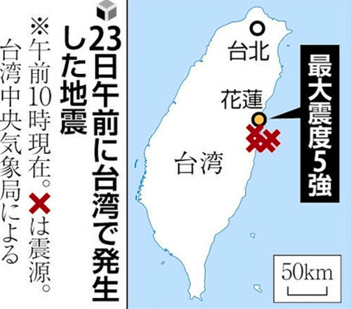 地震情報の画像