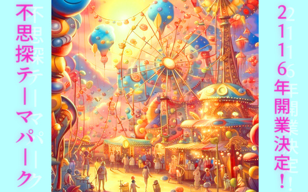 不思探テーマパークのイメージイラスト
